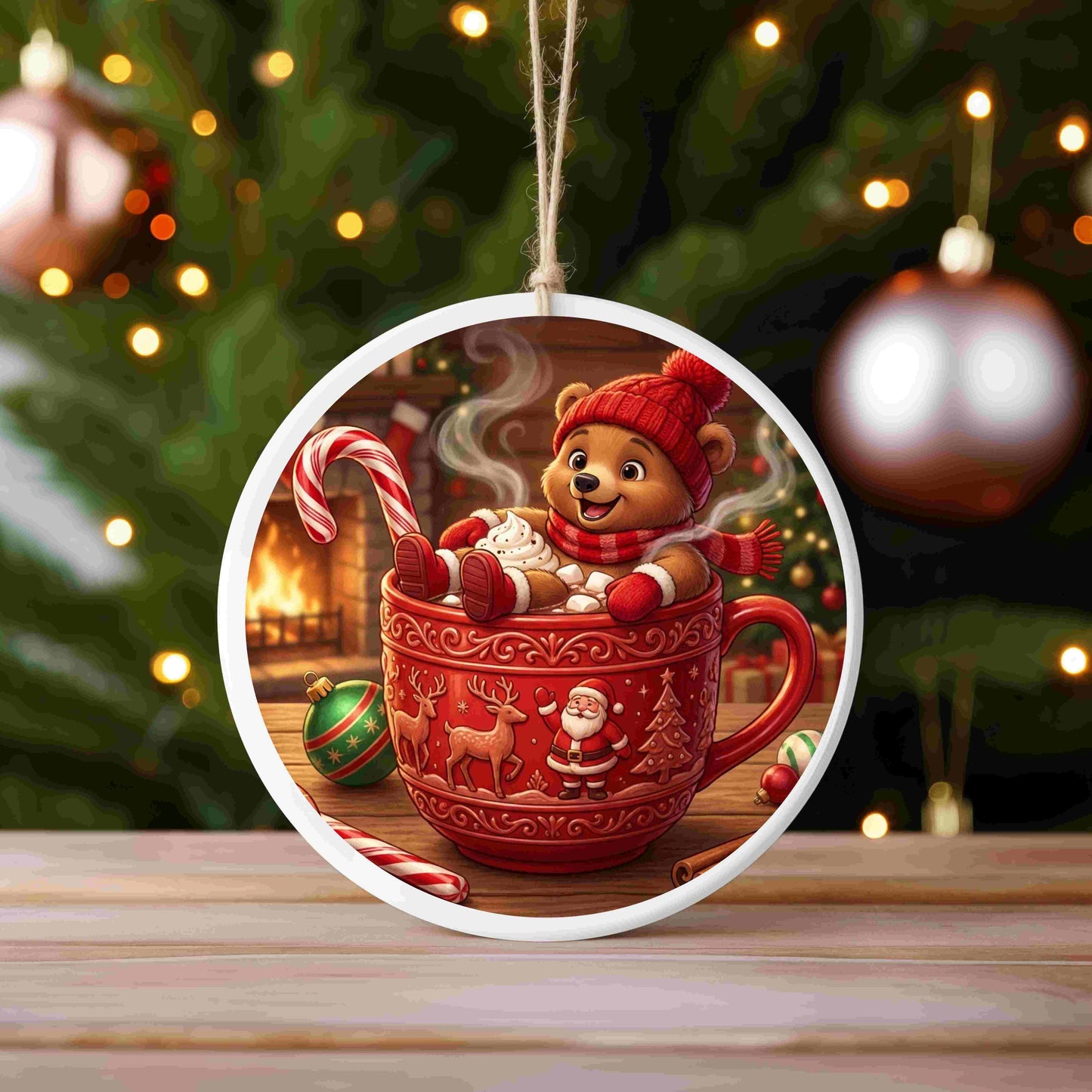 Christmas Bear Mug Clipart Bundle – 5 PNGs