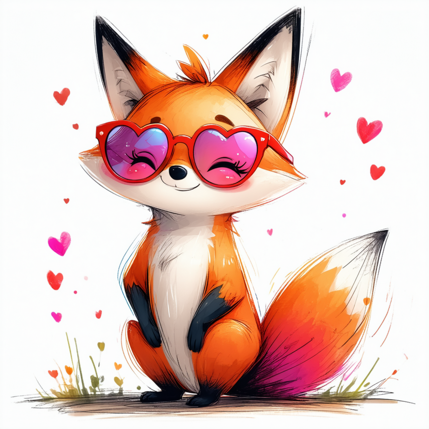 Fox PNG Bundle – 4 Adorable Fox Clipart Images (Digital Download)