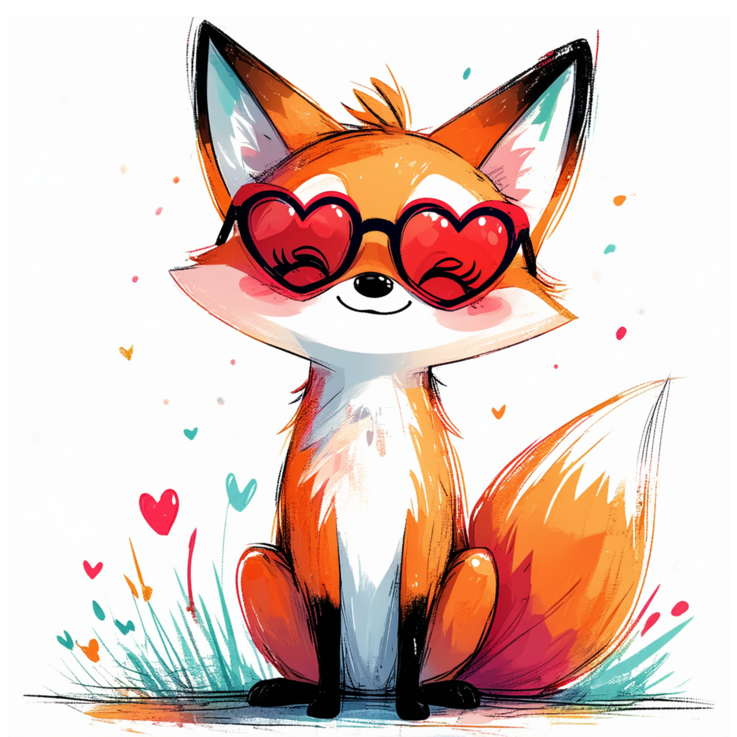 Fox PNG Bundle – 4 Adorable Fox Clipart Images (Digital Download)