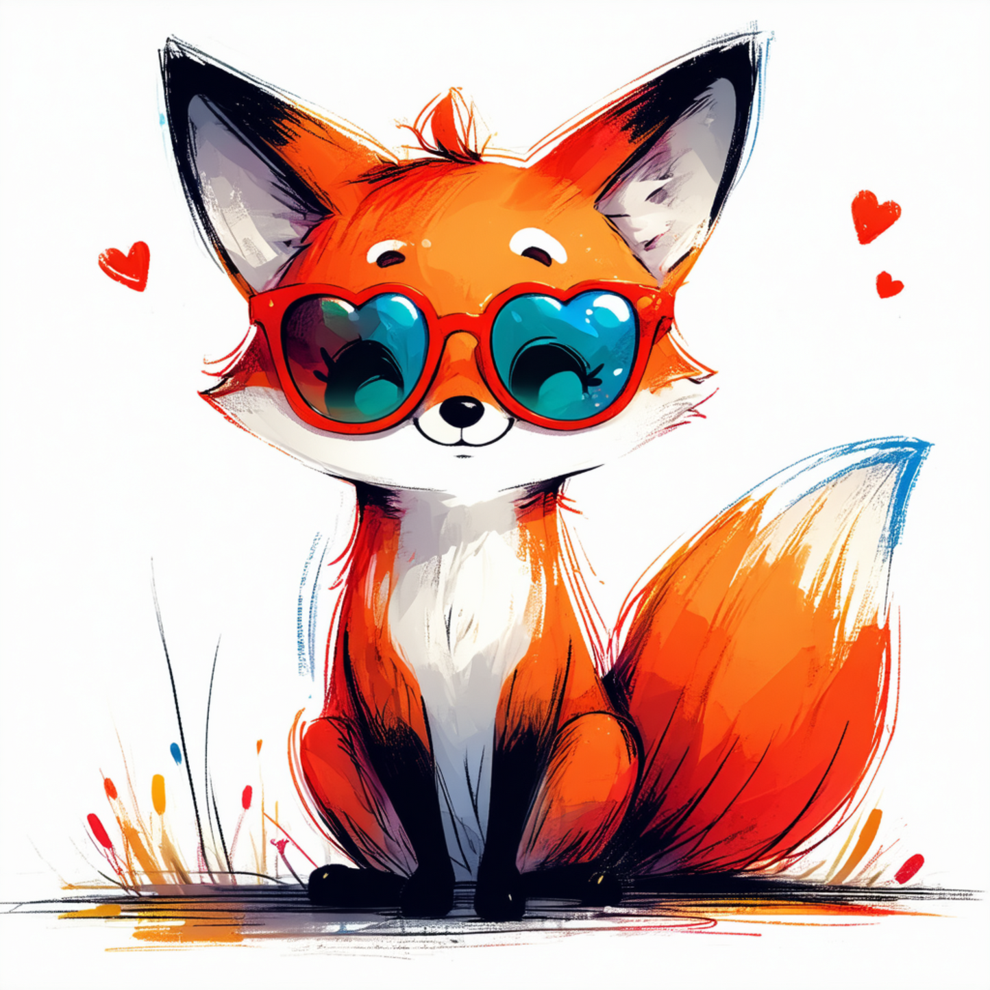 Fox PNG Bundle – 4 Adorable Fox Clipart Images (Digital Download)