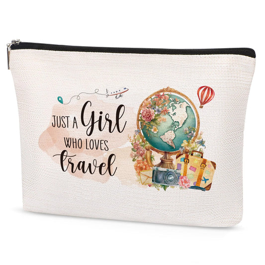 Wanderlust Makeup Bag: Just a Girl Who Loves Travel