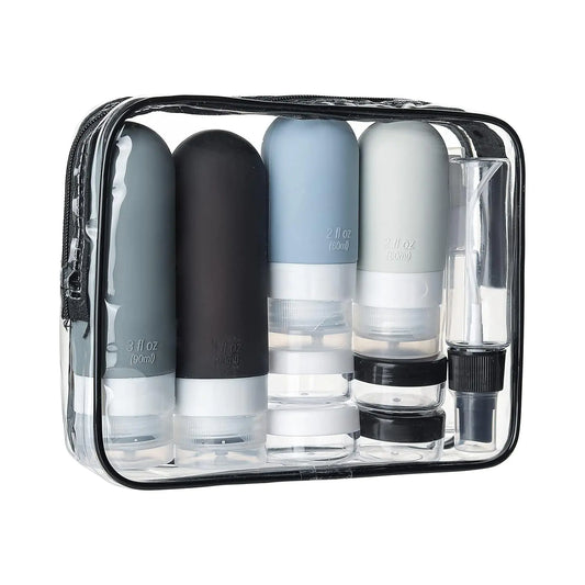 16-Piece TSA-Approved Travel Bottle Set with Leakproof Toiletry Containers & Clear Bag